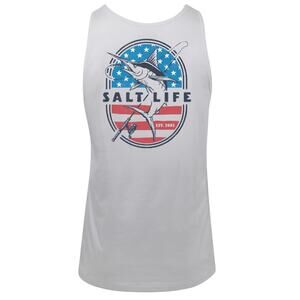 Salt Life Men's Salty N Proud Tank White Small